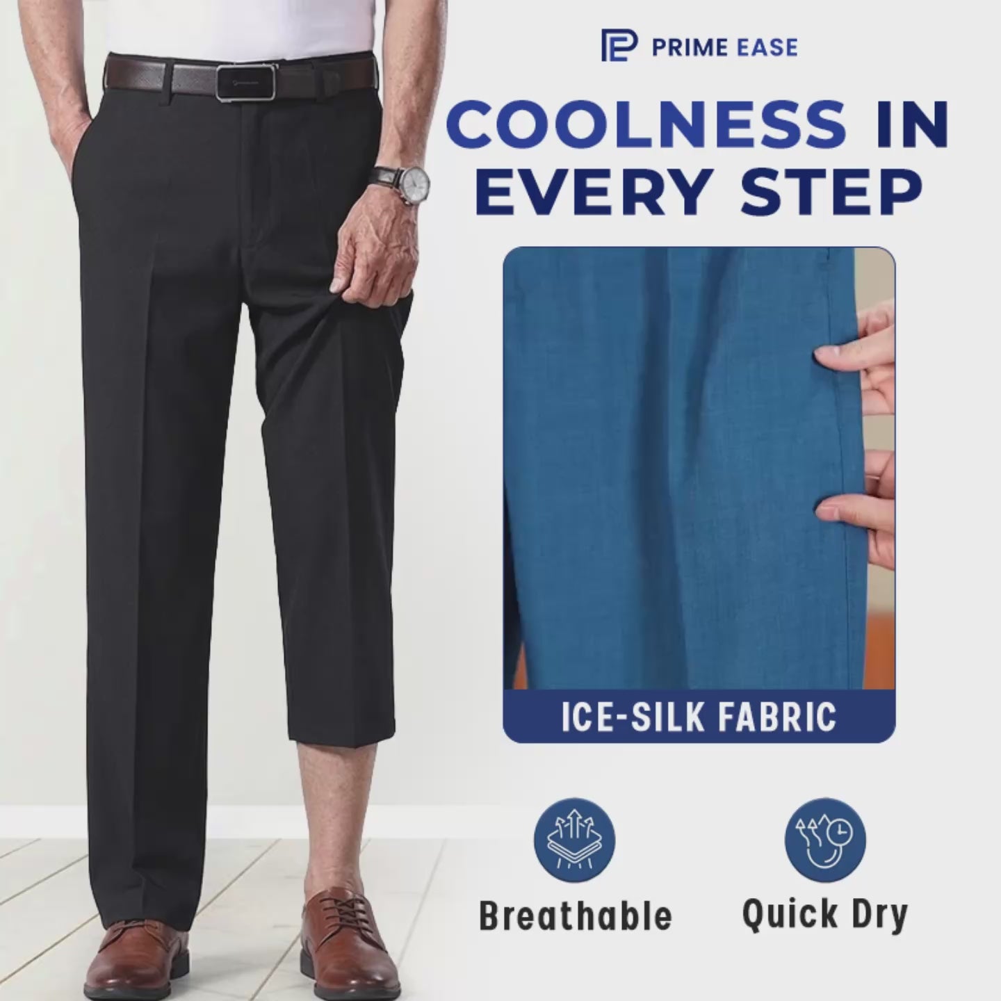 Pure™ PrimeEase - LAST DAY 70% OFF - Men’s Classic Ice Silk High Waist Comfort Pants