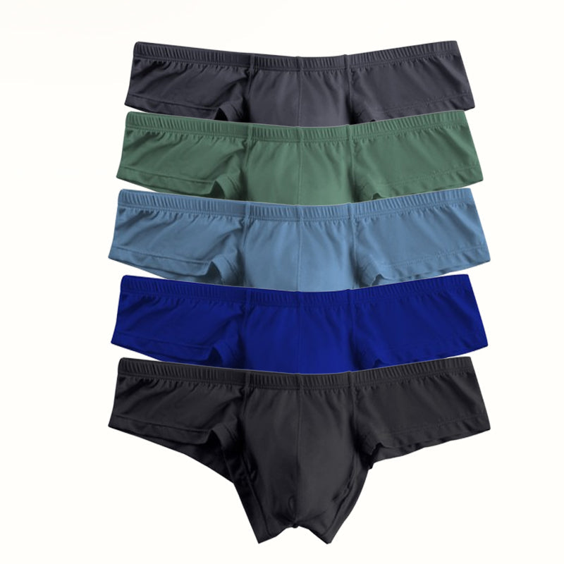 🔥Slip à Taille Basse Respirant de Couleur Unie pour Hommes【Achetez 3 Obtenez 2 Gratuit】